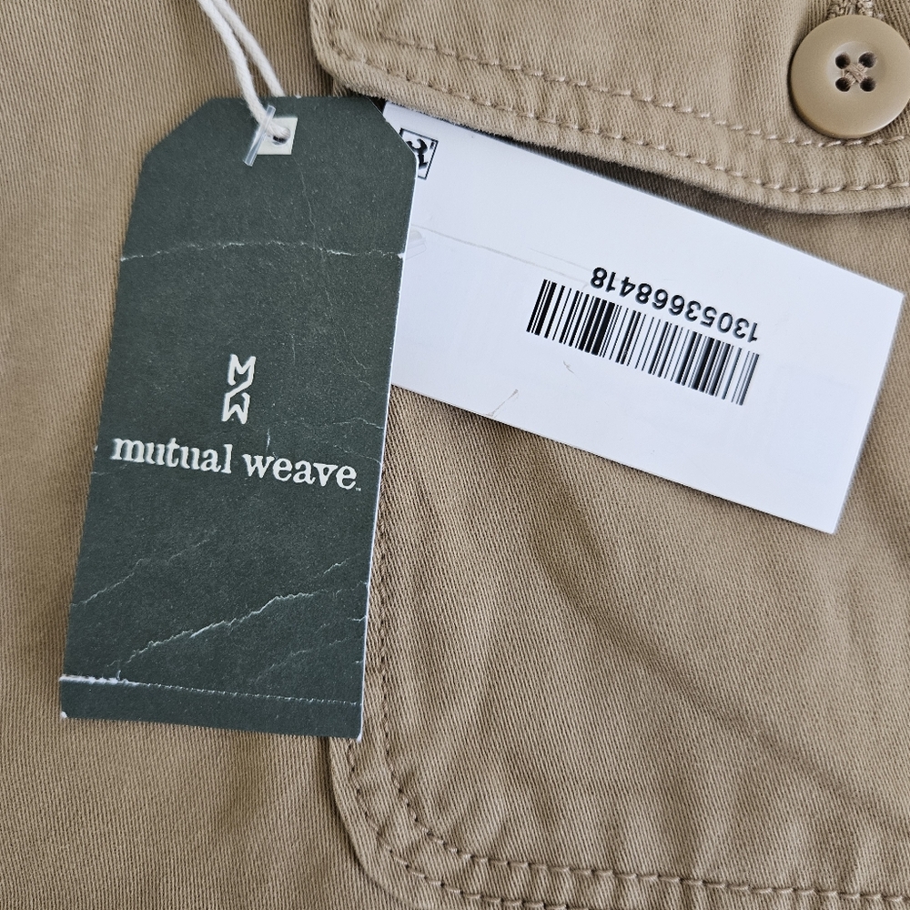 Lot of 2 Mens Shorts Sz 42 Chino Board Short Khaki Brown Mutual Weave NWT casual - Picture 14 of 16